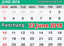 Panchang 23 June 2018